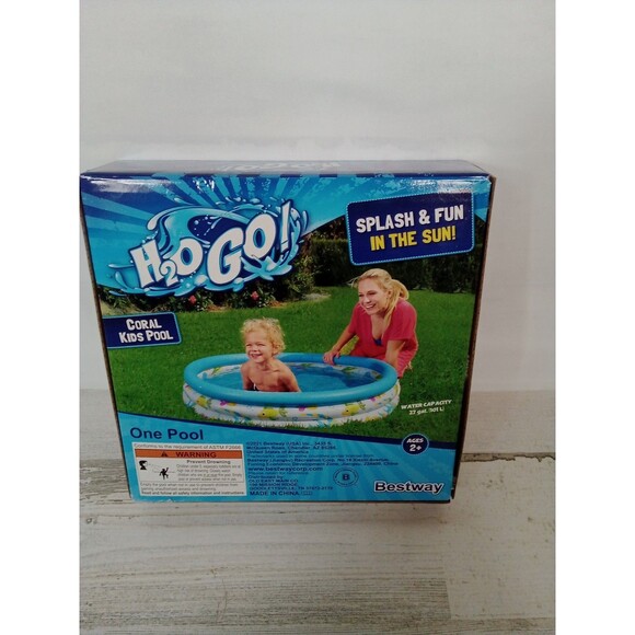 Kids BestWay Round Coral Inflatable Swimming Pool H2O go - Picture 3 of 8